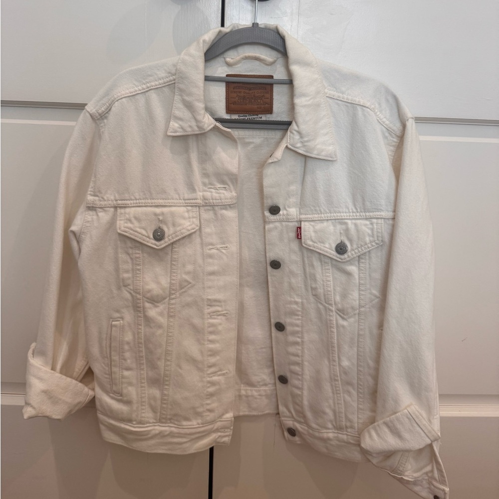 Levi's Cream Off-White Denim Jean Jacket
